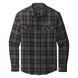 PORT AUTHORITY OMBRE PLAID FLANNEL SHIRT